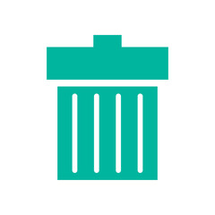 住宅・ゴミ箱・屋内ゴミ出し可能のアイコン　不動産・建設・マンション向けピクトグラム　シンボル緑