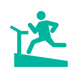 住宅・フィットネスジムのアイコン　不動産・建設・マンション向けピクトグラム　シンボル緑