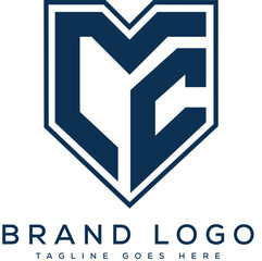 letter MC logo design vector template design for brand.