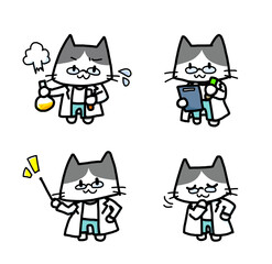 ねこの博士（ハチワレ）