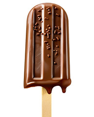 Obraz premium Chocolate ice cream isolated on transparent background