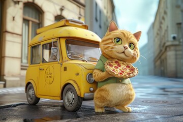 Cat Pizza delivery .