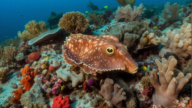 Vibrant Underwater Dance - Marine Fish Amongst Coral Reefs
