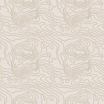 Seamless wooden pattern. Wood grain texture. Dense lines. Abstract white background with golden stripes. Vector illustration