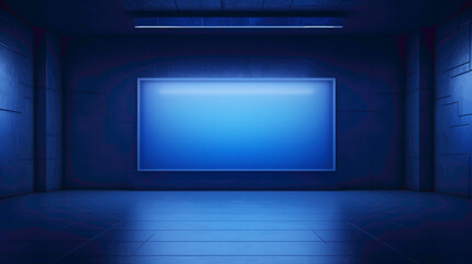 A spotless sapphire wall, capturing a deep and calming ambiance in high-definition clarity.