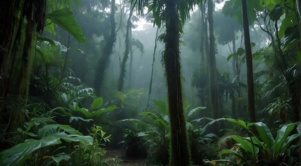 August in the deep tropical jungles of Southeast Asia
 - obrazy, fototapety, plakaty