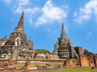 Wat Phra Si Sanphet temple is one of the famous temple in Ayutthaya, Thailand