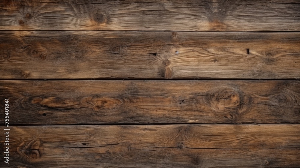 Poster detailed view of a wooden wall with visible knots. suitable for backgrounds or textures