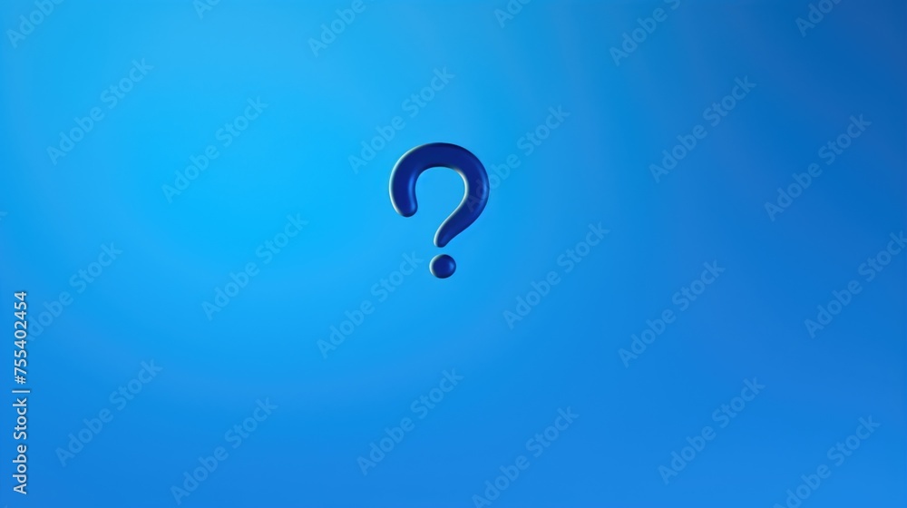 Aufkleber Blue background with a question mark symbol. Suitable for use in educational materials or presentations