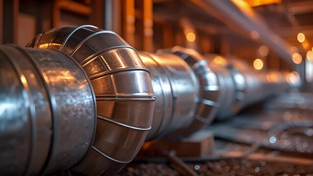 The installation of a new HVAC system emphasizing the importance of proper ductwork sizing for optimal energy efficiency and cost savings.