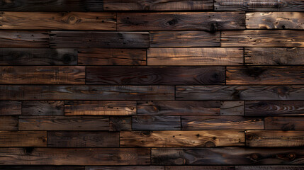 Old brown wood wall background.generative ai