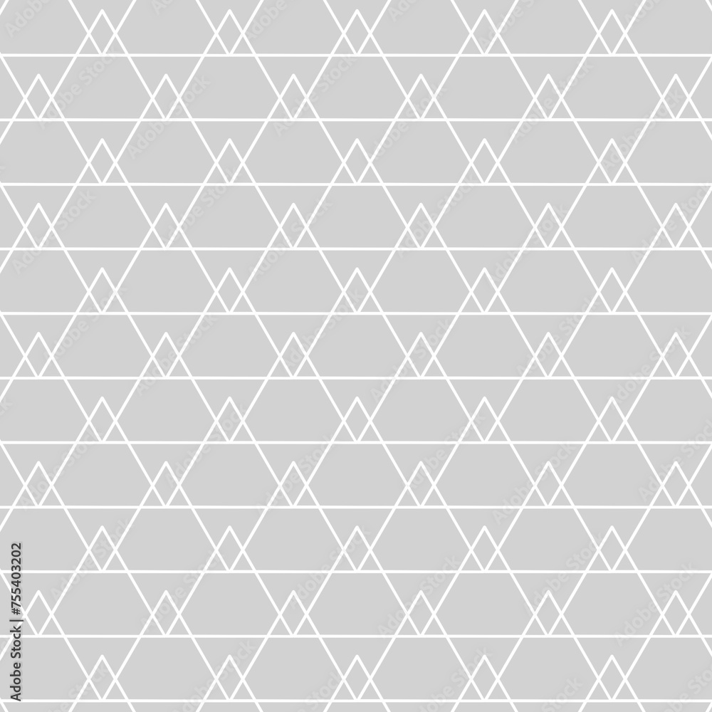 Poster white background triangle seamless geometric pattern line