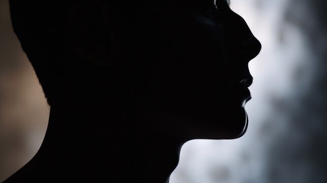 A silhouette of a man holding a cell phone. Great for technology concepts