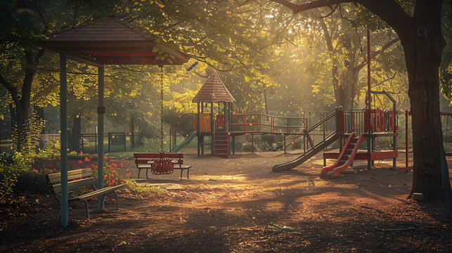 playground in the park, generative ai