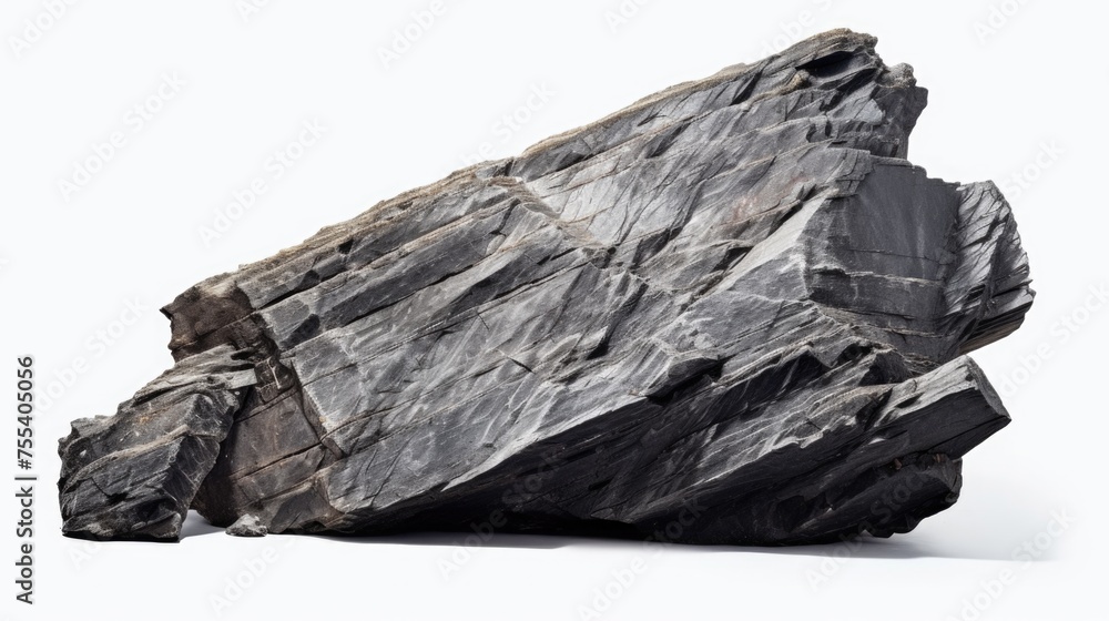 Poster a large rock sitting on a white surface, suitable for various projects