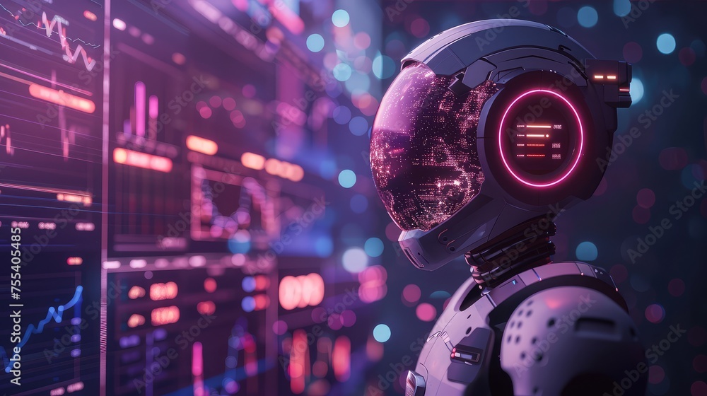 Aufkleber robo advisors, depict automated investment platforms that use algorithms to manage portfolios and pr