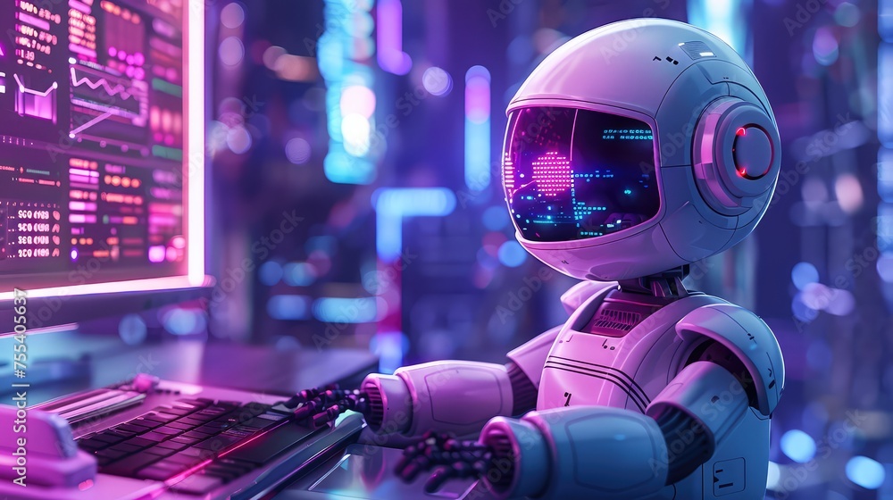 Poster robo advisors, depict automated investment platforms that use algorithms to manage portfolios and pr