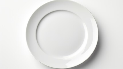 A white plate with a fork and knife, perfect for restaurant or food related designs