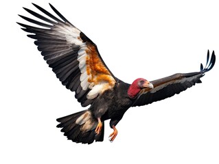 Obraz premium Condor flying isolated on white background