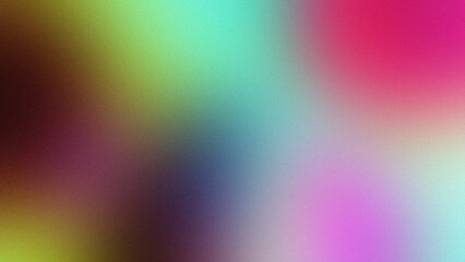 Blue, purple, pink, turquoise and yellow grainy gradient background, modern blurred color noise texture for your banner design