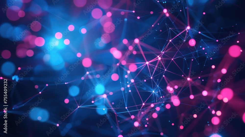 Poster abstract background. connecting dots and lines ,data technology backgroud