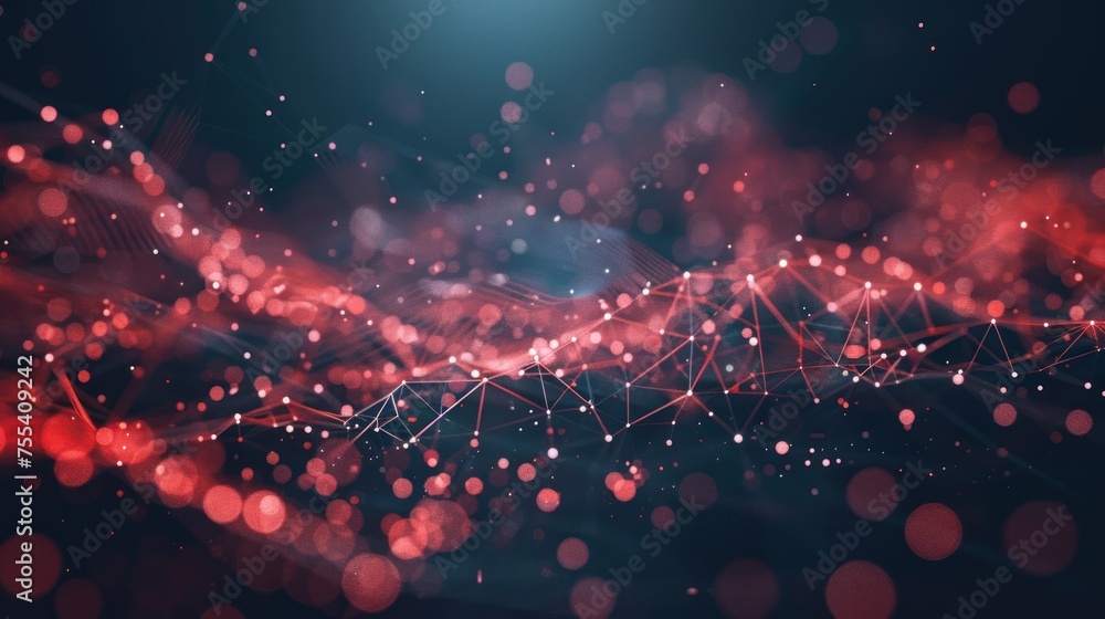Aufkleber abstract background. connecting dots and lines ,data technology backgroud