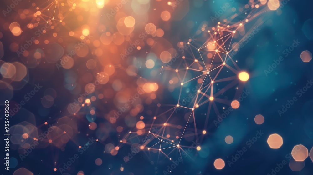 Poster abstract background. connecting dots and lines ,data technology backgroud
