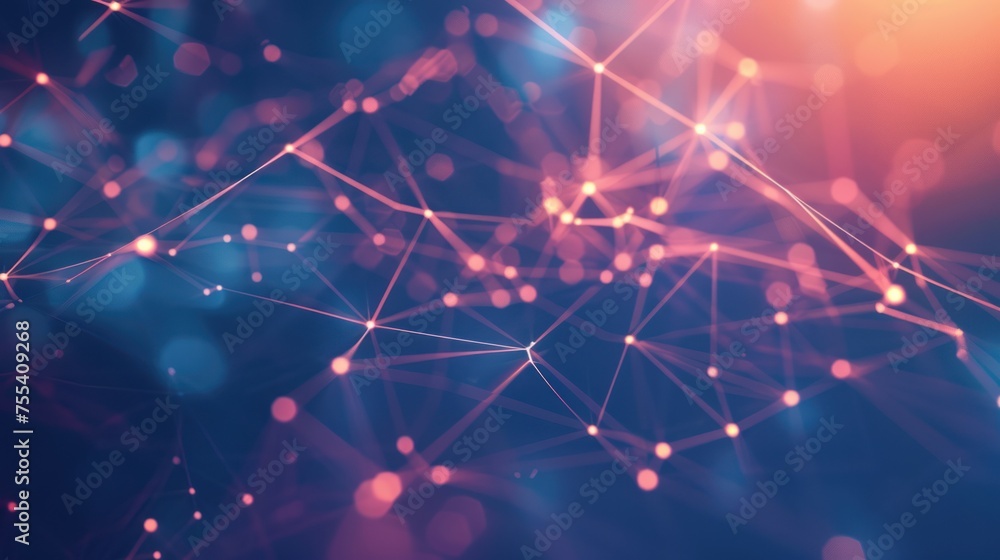 Poster abstract background. connecting dots and lines ,data technology background.