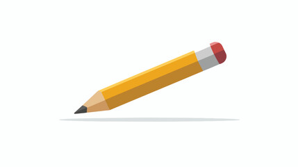 pencil icon on white background flat vector isolated