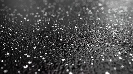 Rain Drops on a Black and White Surface - obrazy, fototapety, plakaty