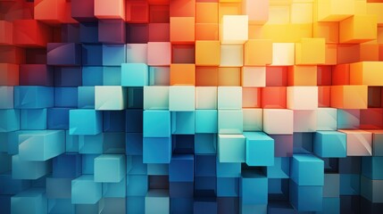 A colorful image of blocks in various colors and sizes - obrazy, fototapety, plakaty