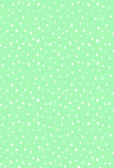 緑色のランダムドット　背景素材　シンプル　水玉　柄　縦長