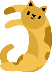 Cat Letter Alphabet Vector D