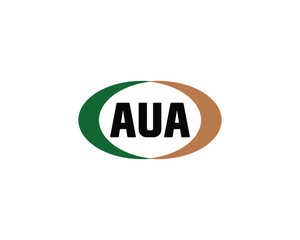 AUA Logo design vector template