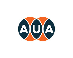 AUA Logo design vector template