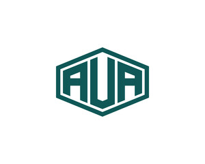 AUA Logo design vector template