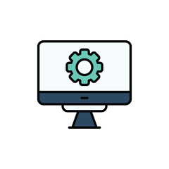 Web Development icon design with white background stock illustration