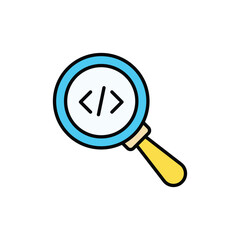 Magnifying Glass icon design with white background stock illustration