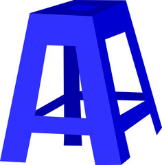 Furniture Letter Alphabet Vector A