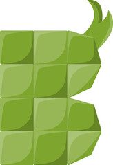 Ketupat Letter Alphabet Vector B