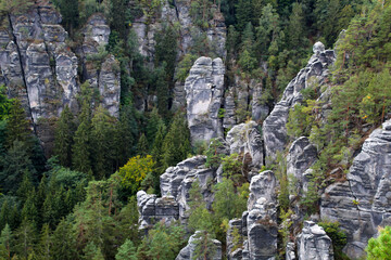 Rock formation Elbe Sandstone Mountains, Saxon Switzerland, Germany