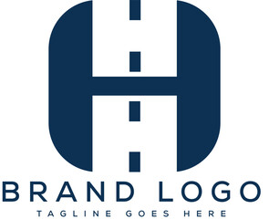 letter H logo design vector template design for brand.