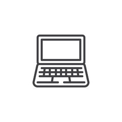Laptop computer line icon