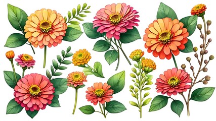 Fototapeta na wymiar Marigold Flower seamless patterns for crafts, print ready designs, print on demand, high quality ,clip art
