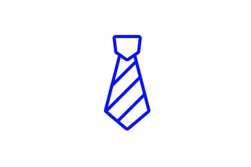 Isolated tie illustration in line style design. Vector illustration.	