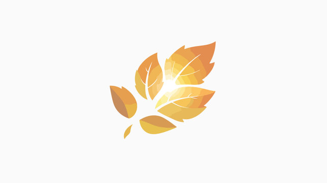 sun leaf logo. modern simple abstract vector design