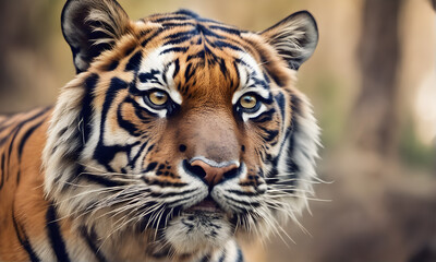 Closeup Tiger Portrait