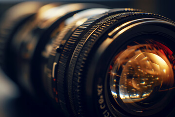 camera lens close up - obrazy, fototapety, plakaty