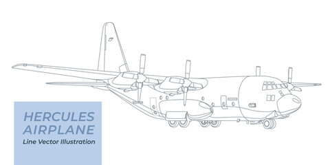 Hercules c-130 airplane vector