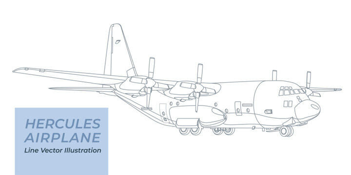 Hercules c-130 airplane vector